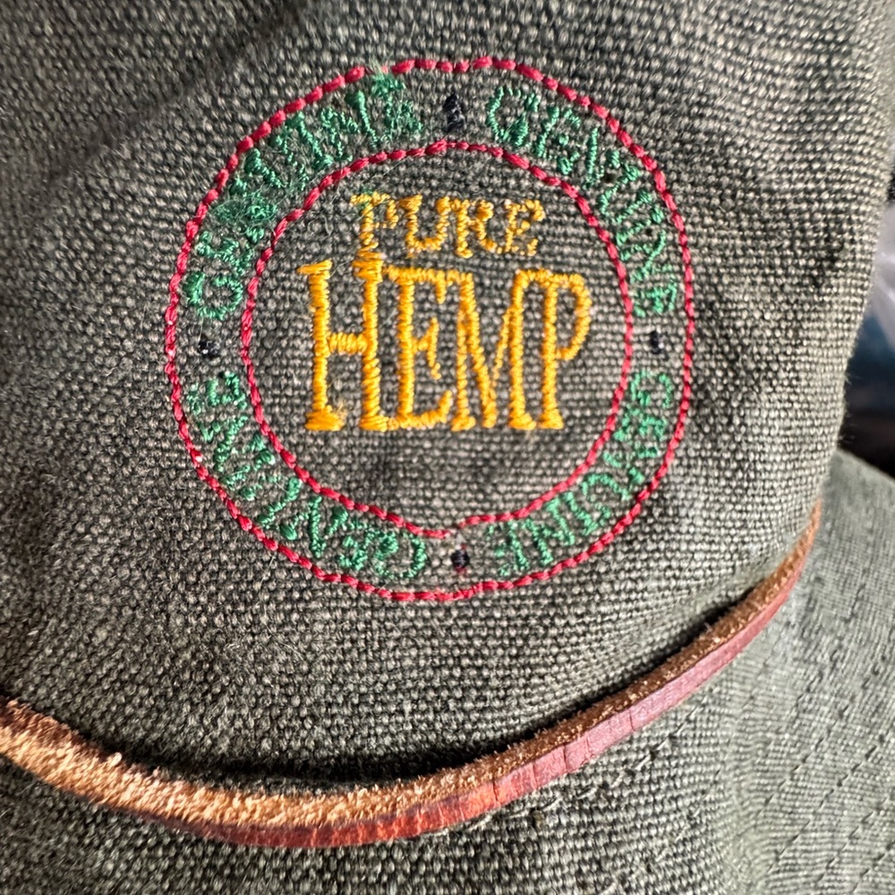 Vintage Pure Hemp Hat army green - Picture 5 of 9